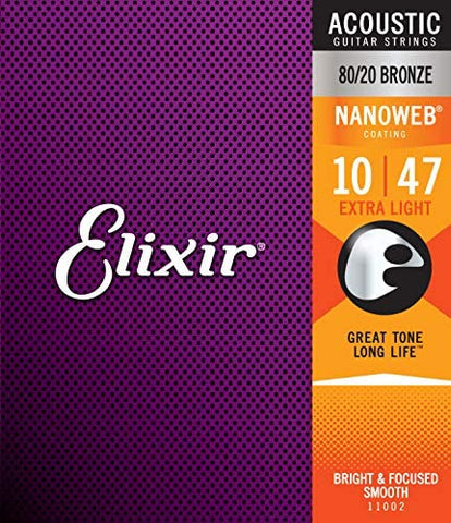 Elixir 11002 Nanoweb Bronze Acustica 10-47