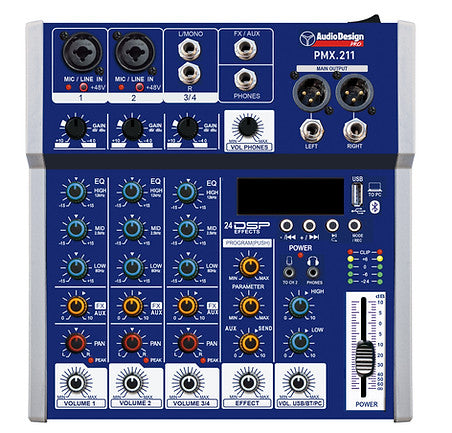 Audio Design PMX.211 Mixer 4 Canali