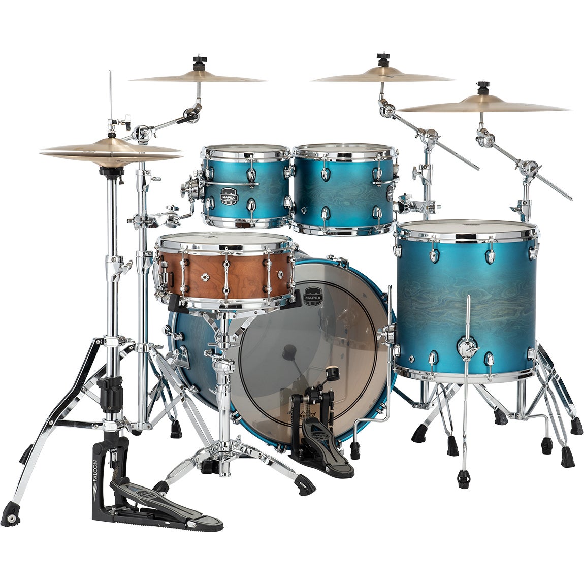 Mapex SE529XBPT Saturn Evolution Birch Rock 4 Pezzi Exotic Azure Burst