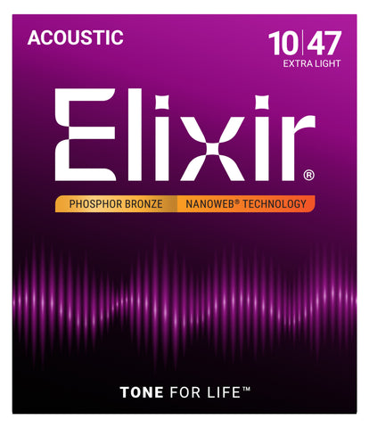 Elixir 16002 Nanoweb Phosphor Bronze Acustica 10-47