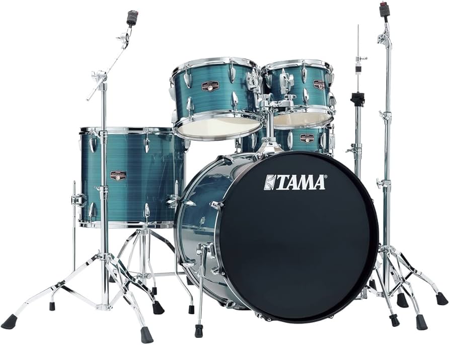 Tama Imperialstar 5pz IP52H6W-HLB Hairline Blue con Meinl HCS