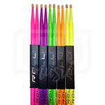 ROLL 'em 5A Fluo Longlife Bacchette in Hickory