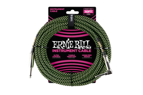 Ernie ball 6077 Jack Intrecciato 3m Black/Green