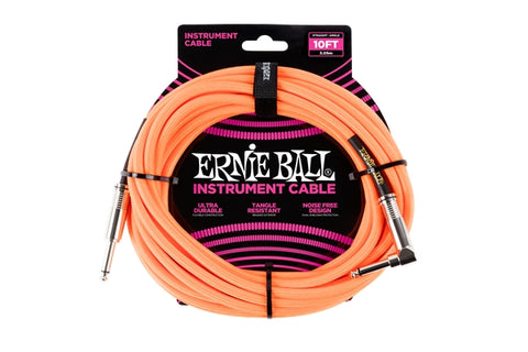 Ernie ball 6079 Jack Intrecciato 3m Neon Orange