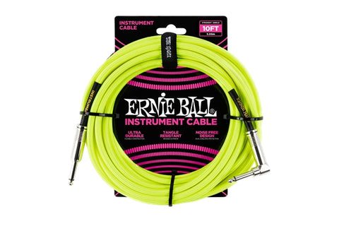 Ernie ball 6080 Jack Intrecciato 3m Neon Yellow