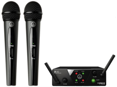 AKG WMS40 Mini 2 ISM2/3 Doppio Microfono Palmare Wireless