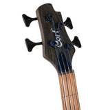 Cort Artisan B4 Element FL Open Pore Trans Black Basso Fretless