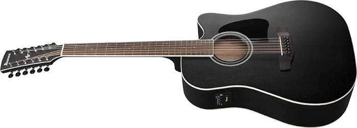 Vista del top solid okoume della Ibanez AW8412CE-WK