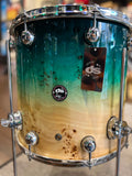 DS Drum Rebel Custom Shop Teal Fade su Exotic Mapa Burl Usato
