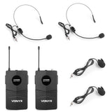 Vonyx WM82B Sistema Wireless UHF Digitale 2 Canali Bodypack