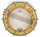 Dam Drums DDRC3 Rullante 14x6,5" Ottone Martellato Pelli Remo USA