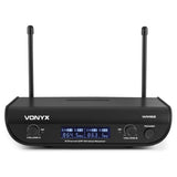 Vonyx WM82B Sistema Wireless UHF Digitale 2 Canali Bodypack