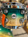 DS Drum Rebel Custom Shop Teal Fade su Exotic Mapa Burl Usato