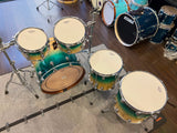 DS Drum Rebel Custom Shop Teal Fade su Exotic Mapa Burl Usato
