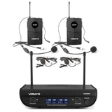 Vonyx WM82B Sistema Wireless UHF Digitale 2 Canali Bodypack