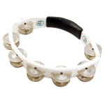 Latin Percussion LP152 Tamburelli Cyclop hand held Sonagli in acero, bianco